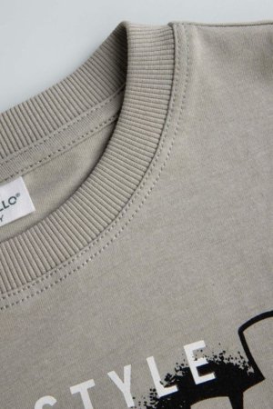 COCCODRILLO t-krekls ar garām piedurknēm, pelēki, cm 