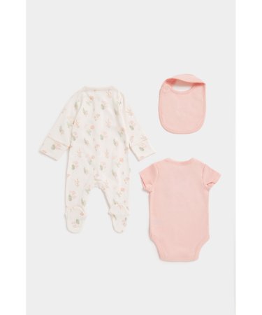 MOTHERCARE zīdaiņu kombinezons, bodijs ar īsam piedurknēm + lācītes, CB627 605269