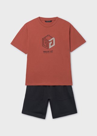 MAYORAL t-krekls ar šorti, copper, 6.690-44, 128  cm 