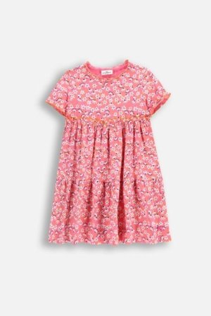 COCCODRILLO kleita ar īsām piedurknēm FLOWER PARADISE GIRL KIDS, rozā, WC5129201FGK-007-122, 122 cm 