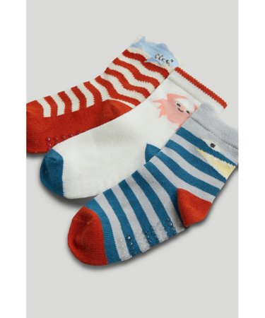 MOTHERCARE zeķes ar neslīdošām zolītēm, 3 gab., AY15301, 4-7 Years 