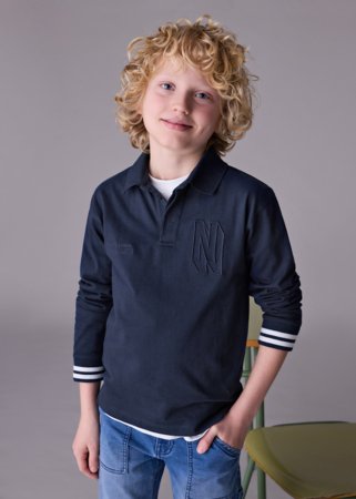 MAYORAL polo krekliņš ar garām piedurknēm, navy, 7.101-58, 16 cm 