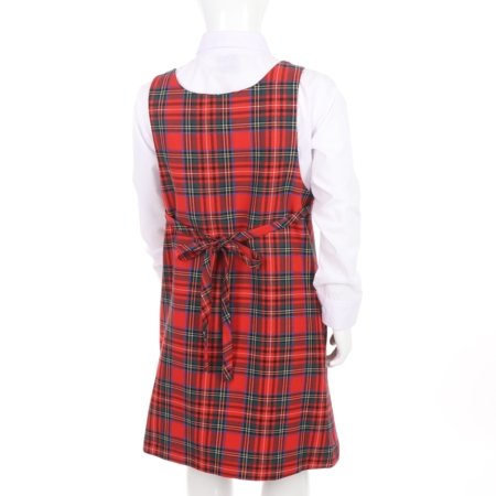 MAMAJUM sarafāns slim fit 10-000017, rūtains, sarkans, 146/152 cm 