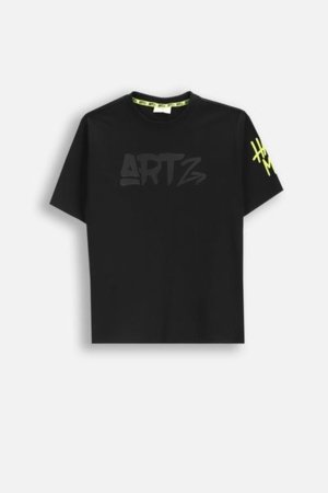 COCCODRILLO t-krekls SPORTS BOY JUNIOR, melns, cm