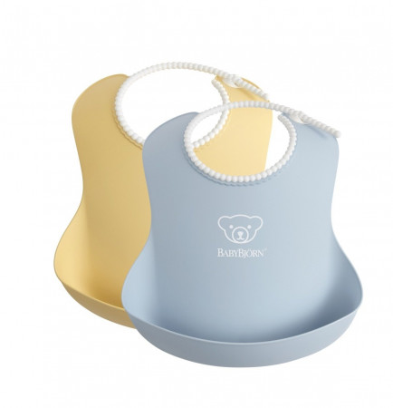 BABYBJÖRN lacīte ar kabatiņu 2 gab., Powder Yellow / Powder Blue 046341