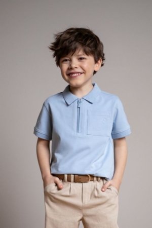 COCCODRILLO polo ar īsam piedurknēm, zili, WC6143602EJB-014-116, 116 izmērs 