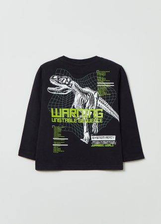 OVS BOY3-10Y T-SHIRT L/S 2H 7-8 BLACK 001894866 