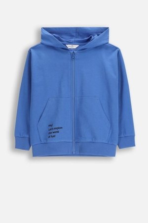 COCCODRILLO džemperis ar rāvējslēdzēju ar kapuci, zils, cm 