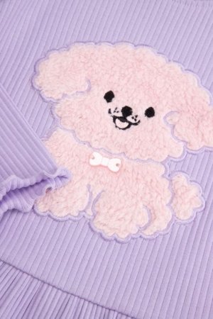 COCCODRILLO t-krekli HAPPY PUPPY GIRL NEWBORN, violeta, ZC5143103HGN-016-086, 86 cm 