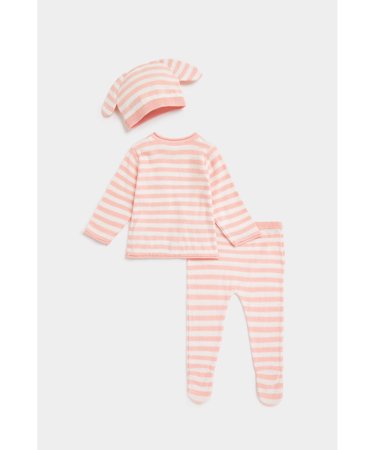 MOTHERCARE t-krekls ar garām piedurknēm, bikses + cepure, CB620 605210