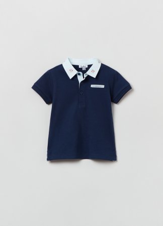 OVS BOY9-36M POLO S/S 1L 9-12 BLUE 001759210 001759210