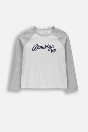 COCCODRILLO t-krekls ar garām piedurknēm, balti, cm 