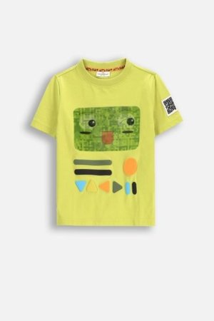 COCCODRILLO krekls ar īsām piedurknēm GAMER BOY KIDS, zaļš, WC5143201GBK-012-122, 122 cm 