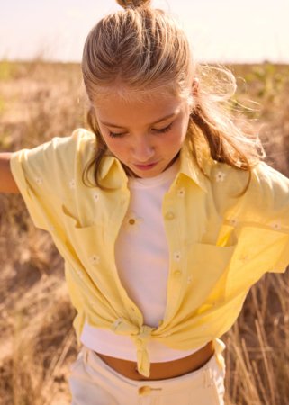 MAYORAL blūze ar t-krekls bez piedurknēm, vanilla, 6.159-57, 170 cm 