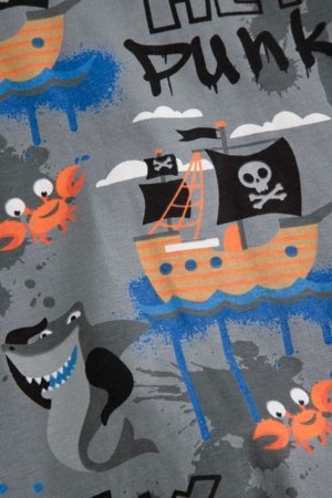 COCCODRILLO t-krekls ar garām piedurknēm, pelēki, cm 