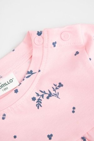 COCCODRILLO bodijs ar garām piedurknēm, rozā, WC6129601FGN-033-086, 86 izmērs 