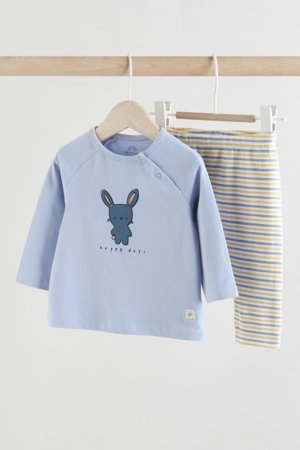 NEXT t-krekls ar garām piedurknēm un legingi, E81366, 80-86