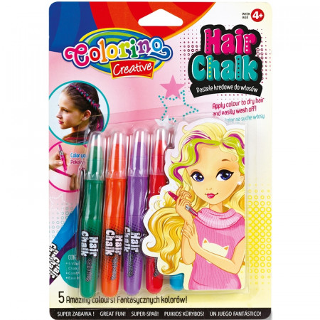 COLORINO CREATIVE Krīts matu krāsošanai 5 krāsas, 68659PTR 68659PTR