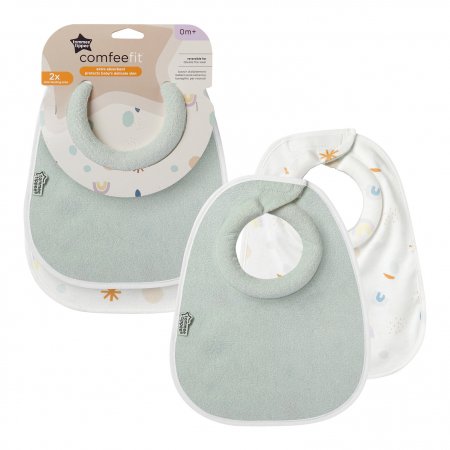 TOMMEE TIPPEE priekšautiņš COMFEEFIT, 0 m+, 2 gab., beige, multicolour, 46353060 46353060
