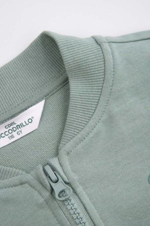 COCCODRILLO džemperis ar rāvējslēdzēju, zaļa, WC6132201NBK-011-116, 116 cm 