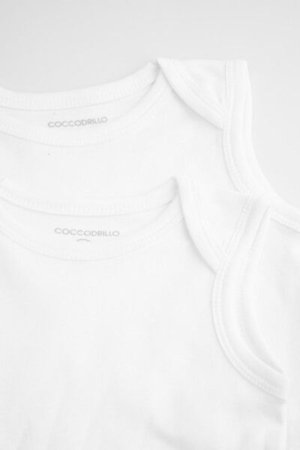 COCCODRILLO smilškrāsas krekls ar īsām piedurknēm, balta, XCX413301BAU-001-098, 98  