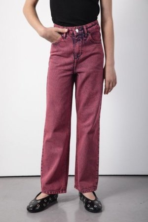 COCCODRILLO bikses JEANS COLLECTION GIRL, sarkans, ZC5123107JCG-017-164, 164 cm