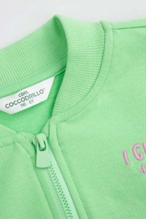 COCCODRILLO džemperis ar pogām MAXITROPIC GIRL KIDS, zaļš, WC5132201MGK-011-122, 122 cm 