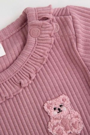 COCCODRILLO smilšu dzenītis TEDDY BEAR GIRL NEWBORN, rozā, cm 