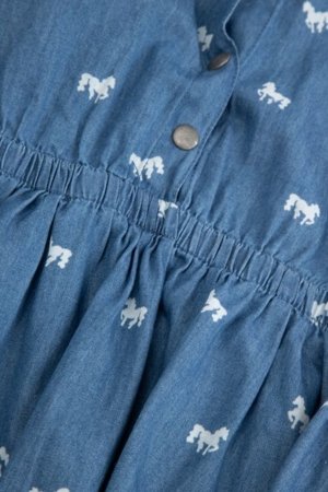 COCCODRILLO kleita ar garām piedurknēm, zila, WC6128101GGK-014-098, 98 izmērs 