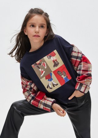 MAYORAL  krekls ar garām piedurknēm 8E, tumši zils, 7046-71 