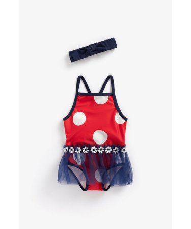 MOTHERCARE peldkostīms + galvas saite, BA025 577697