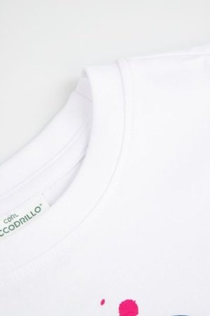 COCCODRILLO krekls ar īsām piedurknēm LICENCE GIRL, balta, WC5143210LGD-001-164, 164 cm 