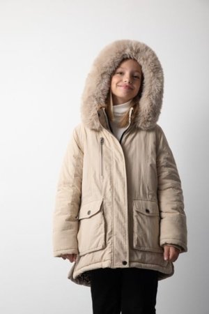 COCCODRILLO jakete OUTERWEAR GIRL JUNIOR, krēmveida, cm