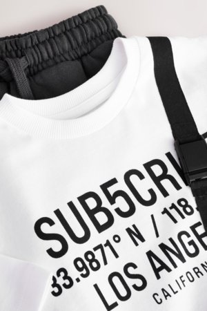 NEXT t-krekls ar īsām piedurknēm, šorti un rokassoma, AG3518 140