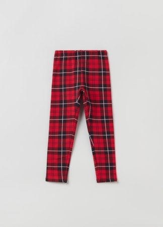 OVS 1 EN GIRL 3-10Y LEGGINGS 6-7 RED/BLACK CHECK 001911878 