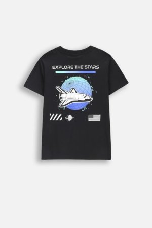 COCCODRILLO t-krekls ar īsam piedurknēm, melni, izmērs 