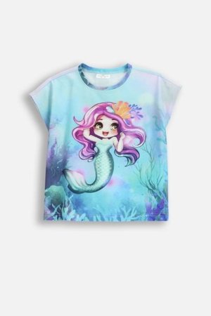 COCCODRILLO krekls ar īsām piedurknēm INSIDE OCEAN GIRL KIDS, krāsa, WC5143201IGK-022-122, 122 cm 