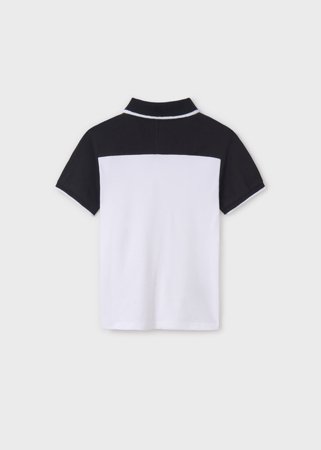 MAYORAL polo krekls ar īsām piedurknēm, white-quarz, 6134-51, 157 cm 