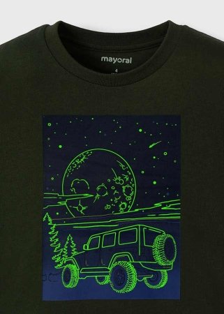 MAYORAL t-krekls ar garām piedurknēm 5G, zaļi, 4.057-17, 134 cm 