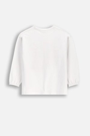 COCCODRILLO krekls ar garām piedurknēm REBEL GIRL KIDS, balta, WC5143102RGK-001-122, 122 cm 