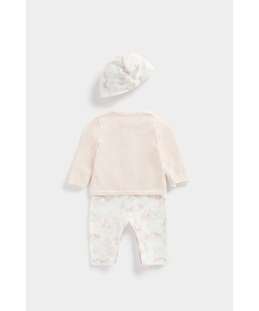 MOTHERCARE zīdaiņu kombinezons, kardigāns + bērnu cepure, EB419 