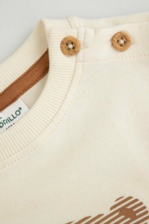 COCCODRILLO t-krekls FOREST FRIENDS BOY NEWBORN, krēmveida, ZC5143104FBN-003-086, 86 cm 