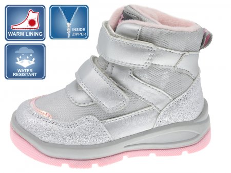 BEPPI ziemas zābaki, sudraba krāsa, 23 izmērs, 2193650 2193650-25