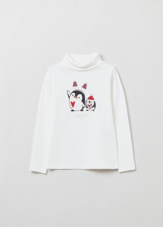 OVS GIRL3-10Y T-SHIRTS L/S 2H 9-10 WHITE 001912053 