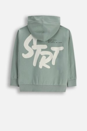 COCCODRILLO džemperis ar rāvējslēdzēju ar kapuci, zaļa, WC6132401NBJ-011-164, 164 cm 