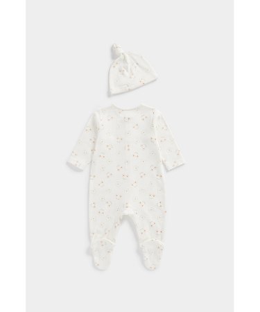 MOTHERCARE zīdaiņu kombinezons, bērnu cepure + miega rotaļlieta, EB663 623875