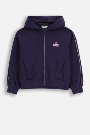 COCCODRILLO džemperis ar rāvējslēdzēju ar kapuci, tumši zils, cm 