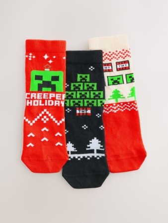 NEXT MINECRAFT zeķes, 3 gab., W33710, cm 