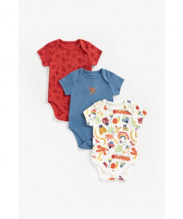 MOTHERCARE bodijs ar īsam piedurknēm, 3 gab., ZA017 545581