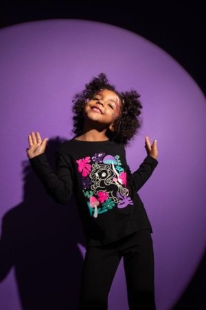 COCCODRILLO t-krekls RAVE GIRL KIDS, melns, cm 